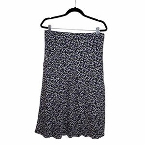 Abercrombie & Fitch A-Line Midi Skirt with Lavender and Cream Ditsy Floral